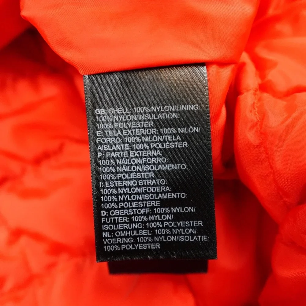 The North Face Thermoball Jacket Mens XL Orange Full Zip Insulated Lightweight